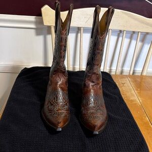 Brown Leather Heeled Boots